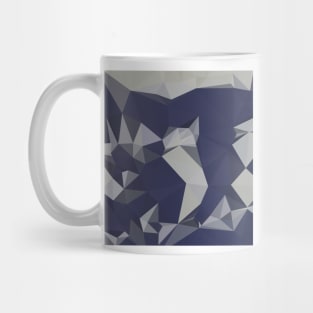 Cool Black Blue Abstract Low Polygon Background Mug